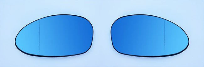 BMW E46 M3 / E90/92 Pre LCI Mirror Glass Blue / Split