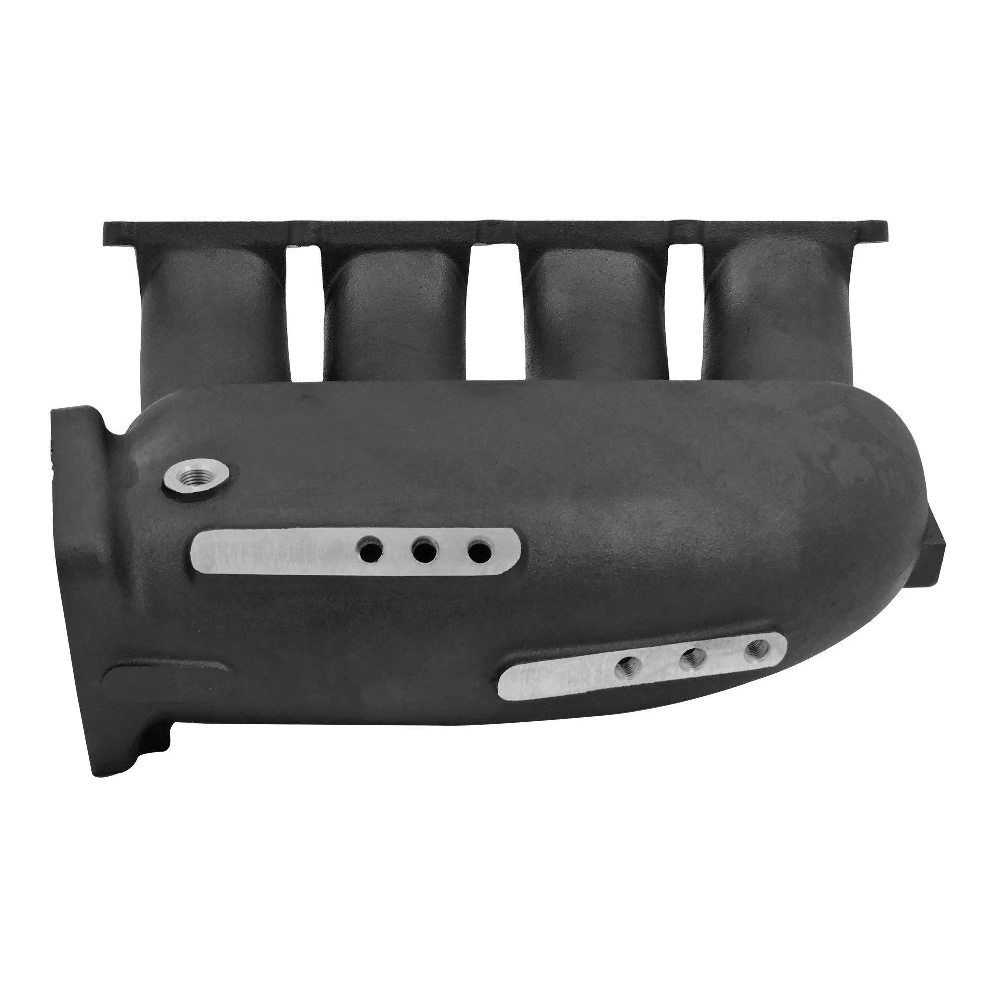 SPA TURBO Cast Aluminum Intake Manifold for transverse VW/AUDI 1.8T with 4 injectors Fuel Rail Kit (left side OEM throttle) - Black - Image 4