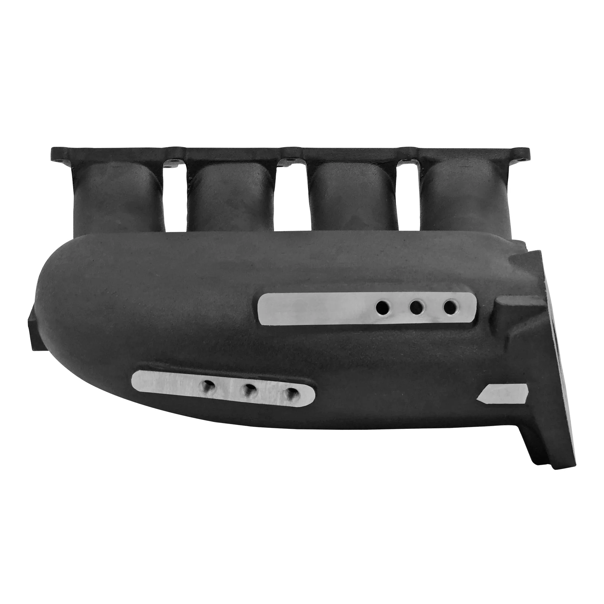 SPA TURBO Cast Aluminum Intake Manifold for transverse VW/AUDI 1.8T with 4 injectors Fuel Rail Kit (right side OEM throttle) - Black - Image 4