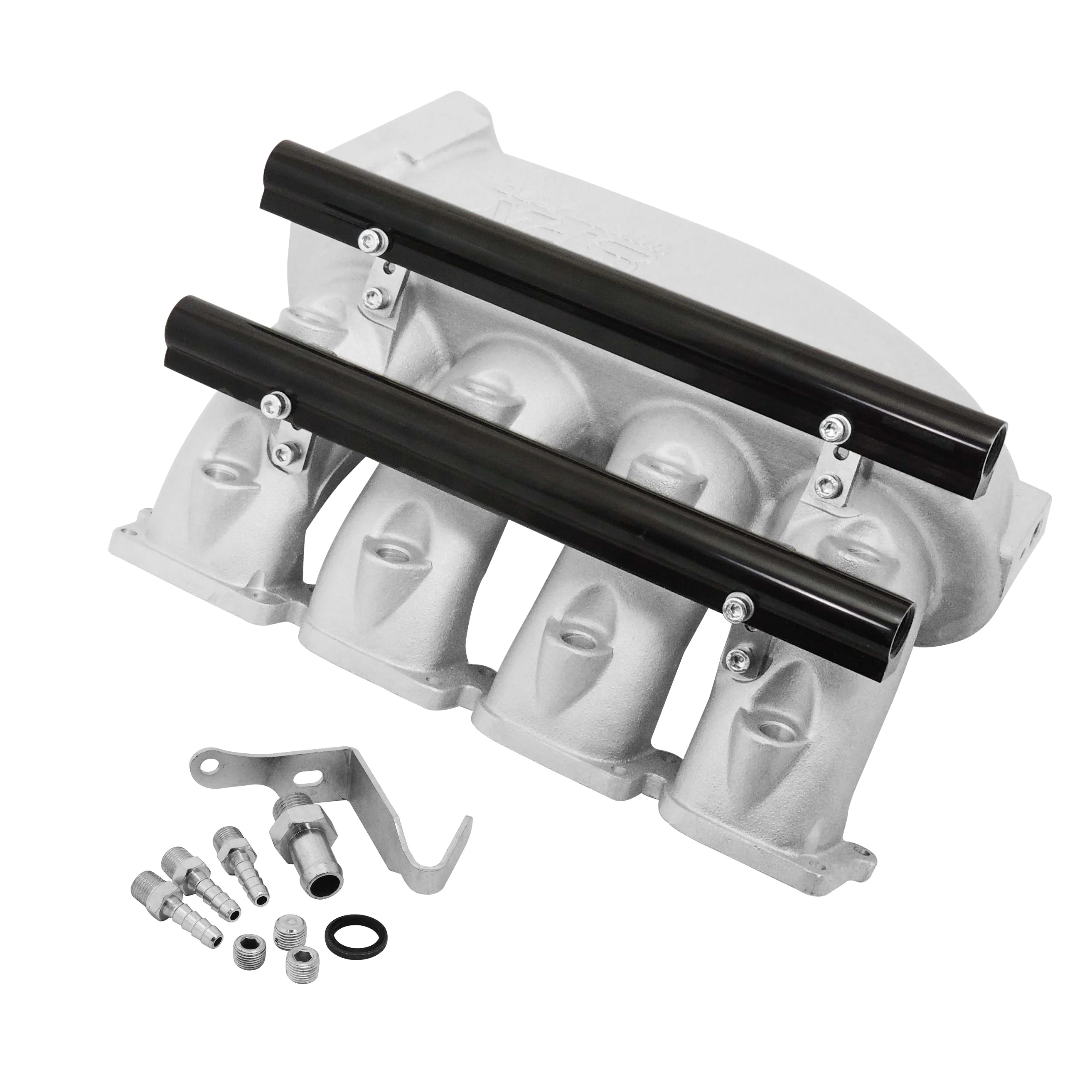 SPA TURBO Cast Aluminum Intake Manifold for transverse VW/AUDI 1.8T with 8 injectors Fuel Rail Kit (left side OEM throttle)