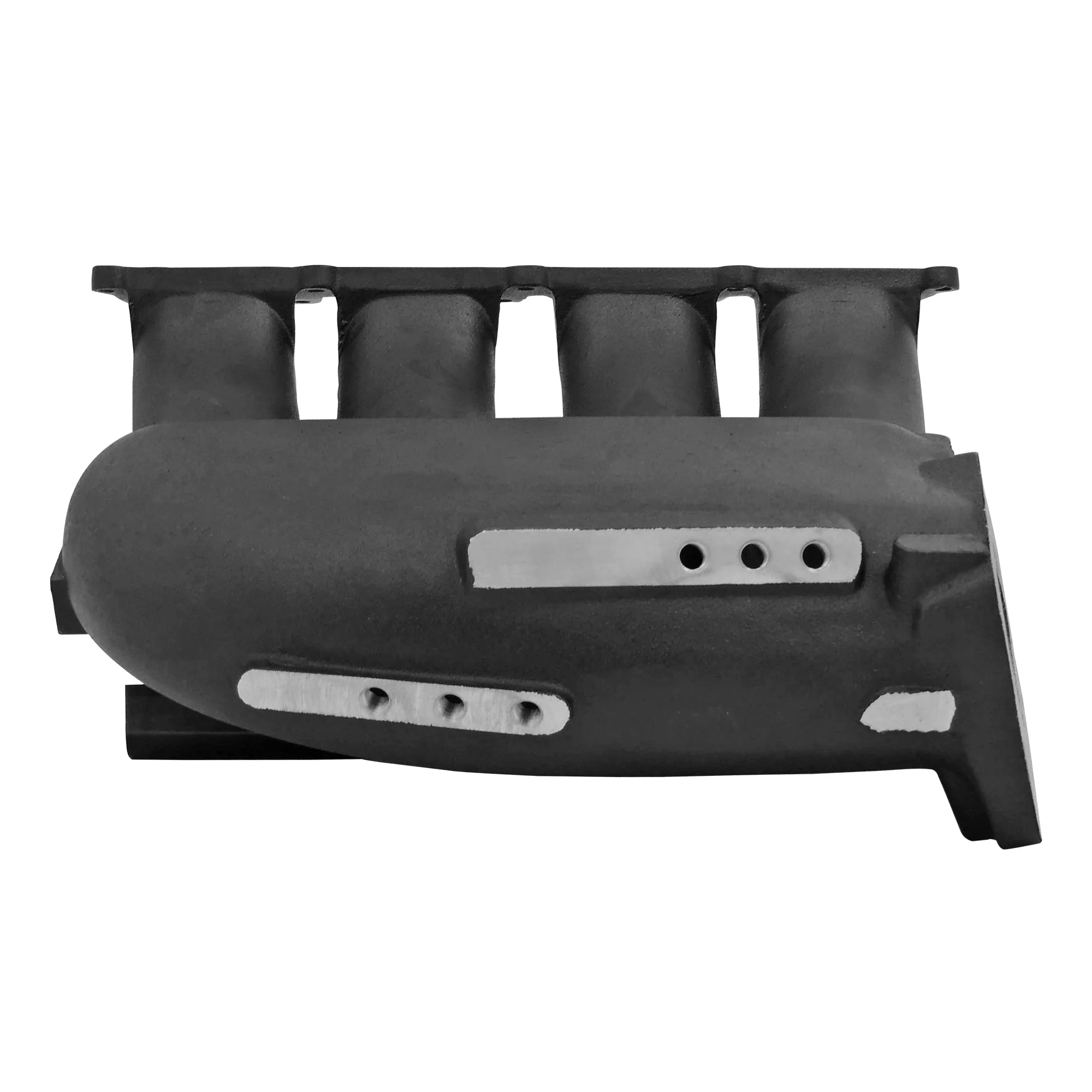 SPA TURBO Cast Aluminum Intake Manifold for transverse VW/AUDI 1.8T with 8 injectors Fuel Rail Kit (right side OEM throttle) - Black - Image 4