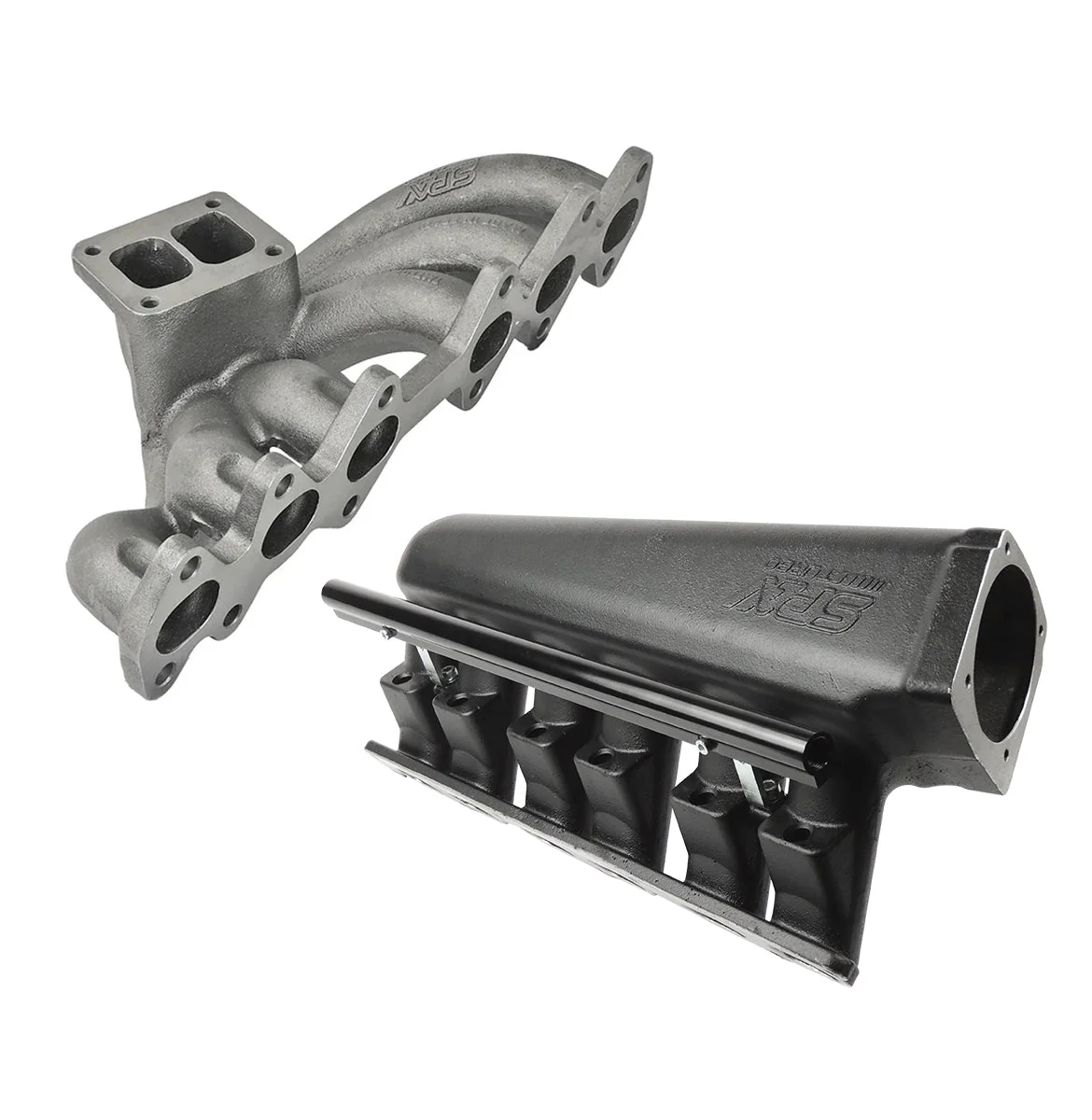 SPA TURBO For 2JZ-GTE TOP MOUNT TWIN SCROLL TURBO MANIFOLD + INTAKE MANIFOLD