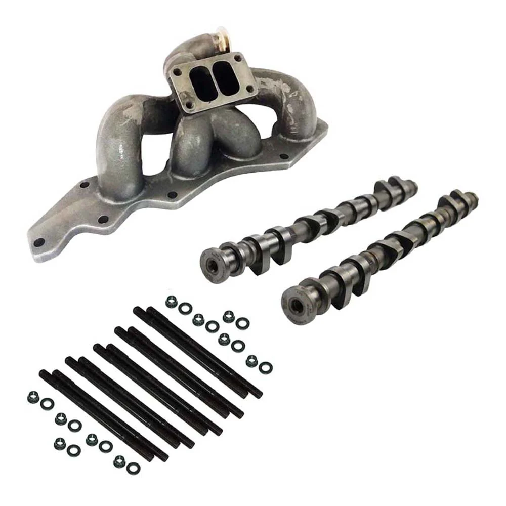 SPA TURBO Ford Focus SE Duratec Twin scroll T3 turbo manifold 90 degree wastegate + 282°/ 262° Camshaft For Ford Duratec + Mazda Focus 2.0L 2.3L 2.5L Duratec HE 4 cylinder engine Head Stud Set with 10 units