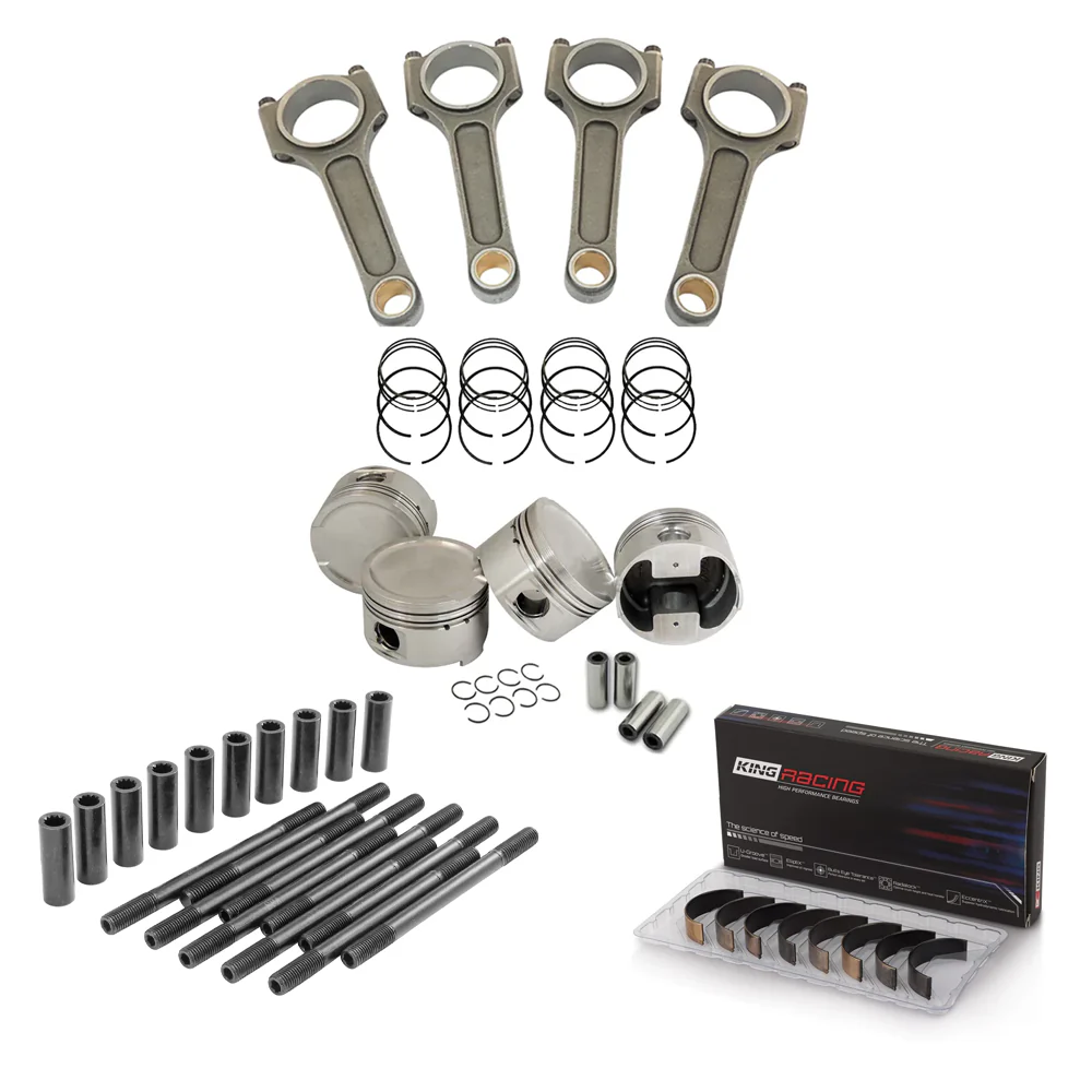 SPA TURBO Forged piston and Connecting rod kit for VW/Audi 1.8 20V (83mm) 1000hp + FORGED HEAD STUDS + KING ENGINE BEARINGS