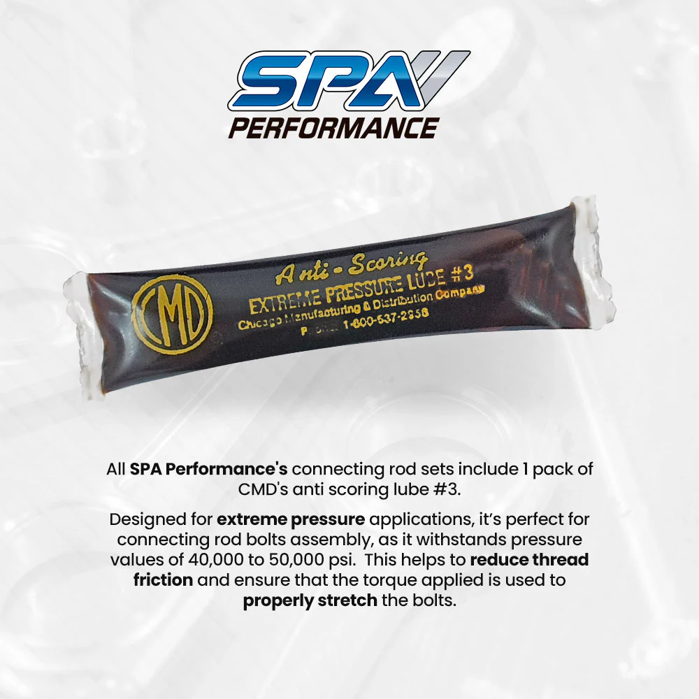 SPA TURBO Forged piston and rings set 82,5mm VW 2.0L 8V + VW 144MM X 20MM SUPER A CONNECTING ROD SET 3/8" BOLT (1000HP) - Image 10