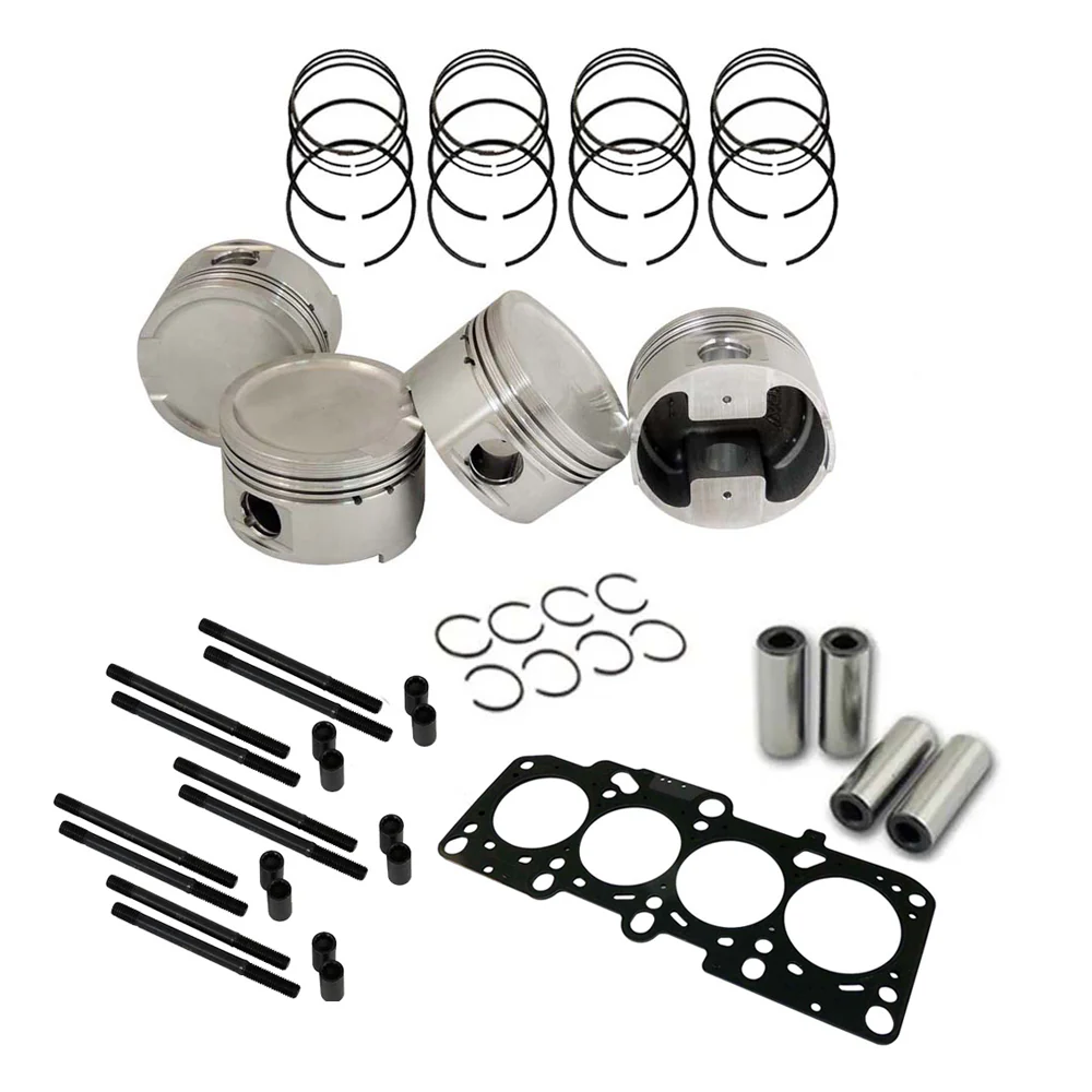 SPA TURBO Forged piston set 81mm 1.8L 20V VW/AUDI + Cometic Head Gasket Spacer - 1.68mm + 137mm head stud set