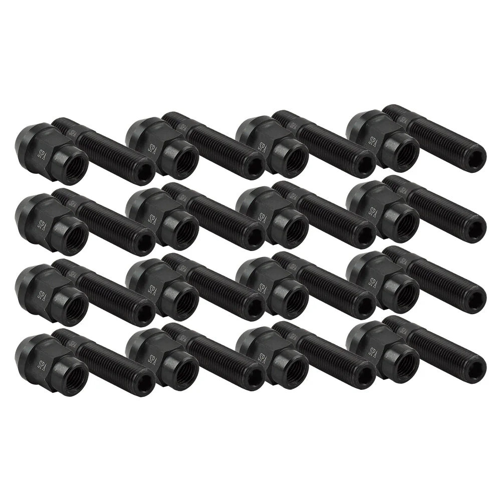 SPA TURBO FORGED WHEEL STUD AND NUT COMPETITION TYPE 62mm M12x1.5 – Pack of 16
