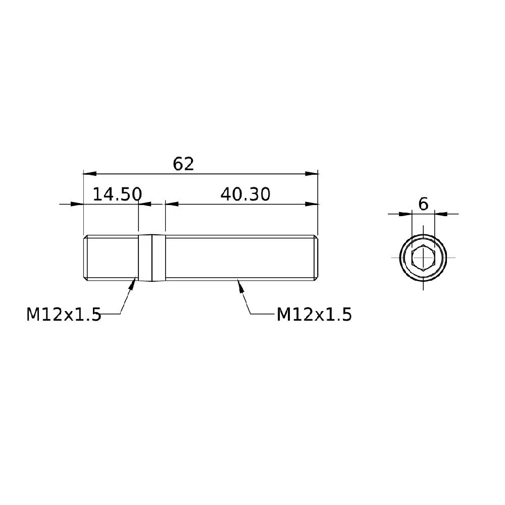 SPA TURBO FORGED WHEEL STUD AND NUT COMPETITION TYPE 62mm M12x1.5 – Pack of 4 - Image 11