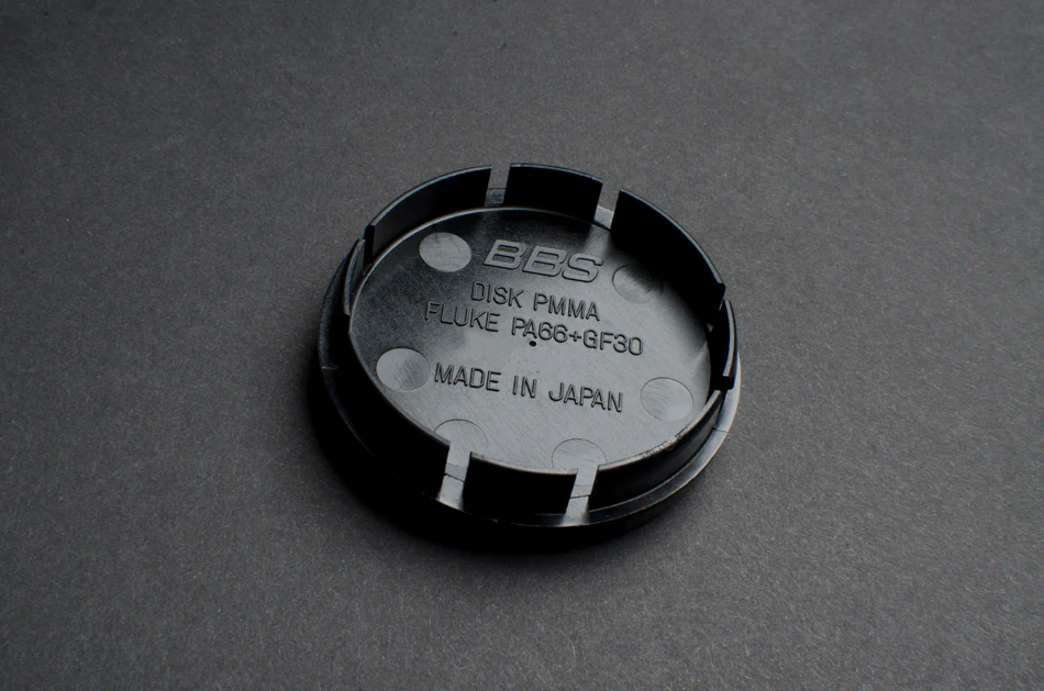 Genuine BBS RA / VZ / 5x100 RX-II / 5x100 CH / 5x100 CK Logo Cap Set (Carbon/Silver) - Image 2