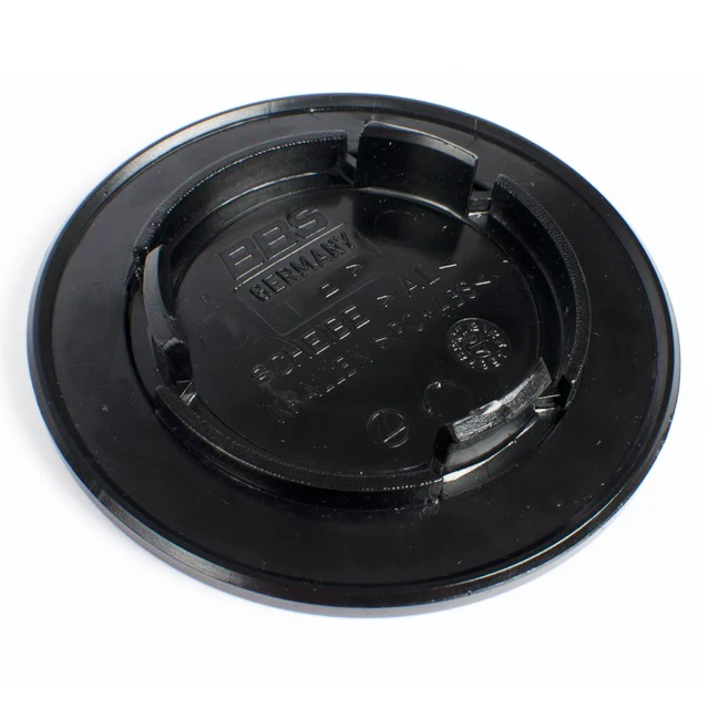Genuine BBS RS / RM / RF 3D-Text Logo Cap Set (Black/Gold) - Image 2