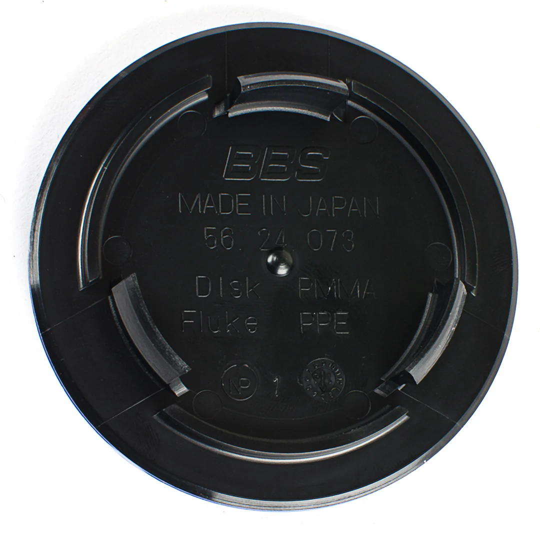 Genuine BBS RS / RM / RF 3D-Text Logo Cap Set (Blue/Gold) - Image 2