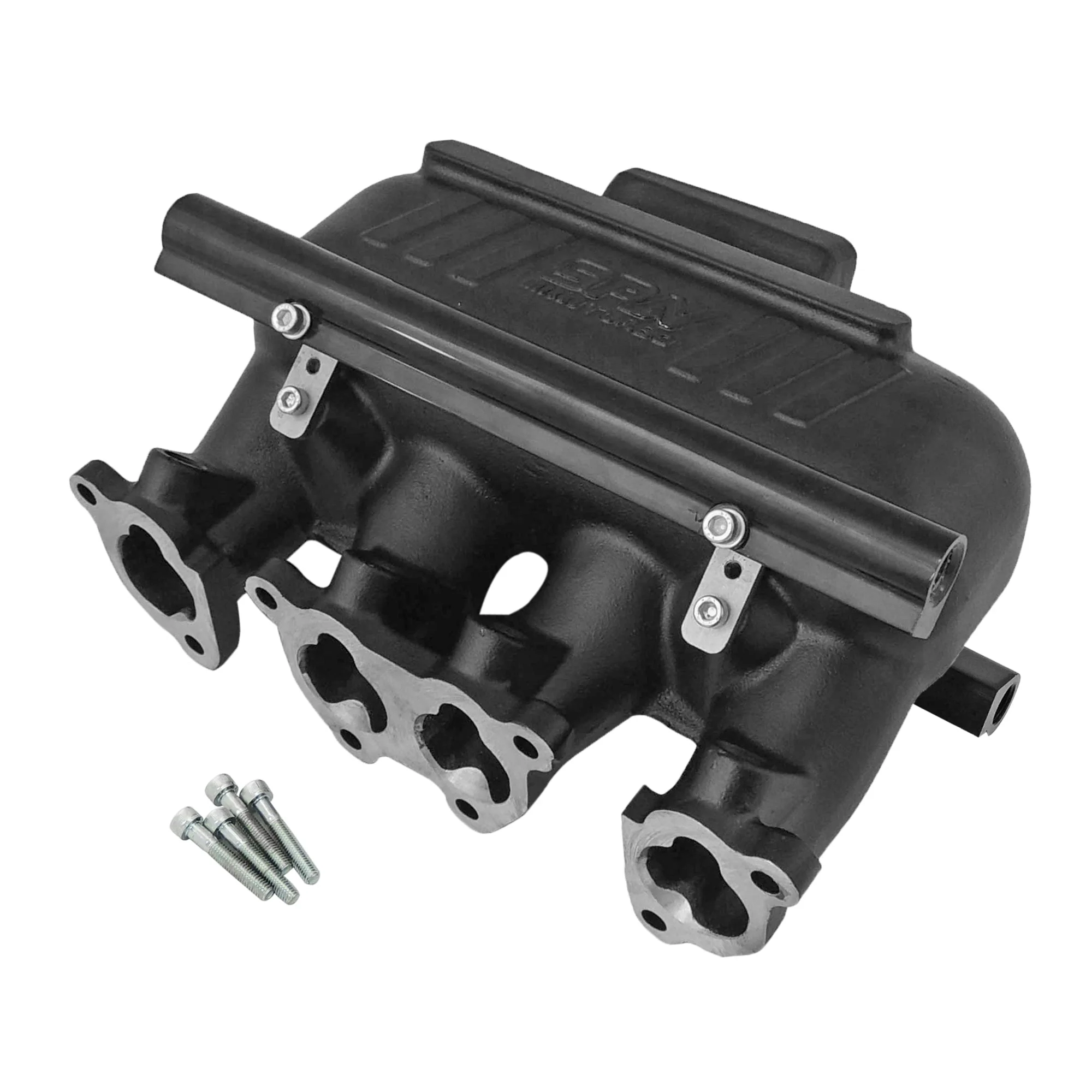 SPA TURBO INTAKE MANIFOLD VW 8V CROSS FLOW LONGITUDINAL - 8 INJECTORS - WITHOUT BOLT HOLES - BLACK - Image 2