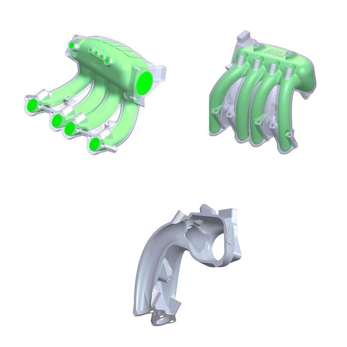 SPA TURBO INTAKE MANIFOLD VW 8V LONGITUDINAL - 8 INJECTORS BLACK - Image 11