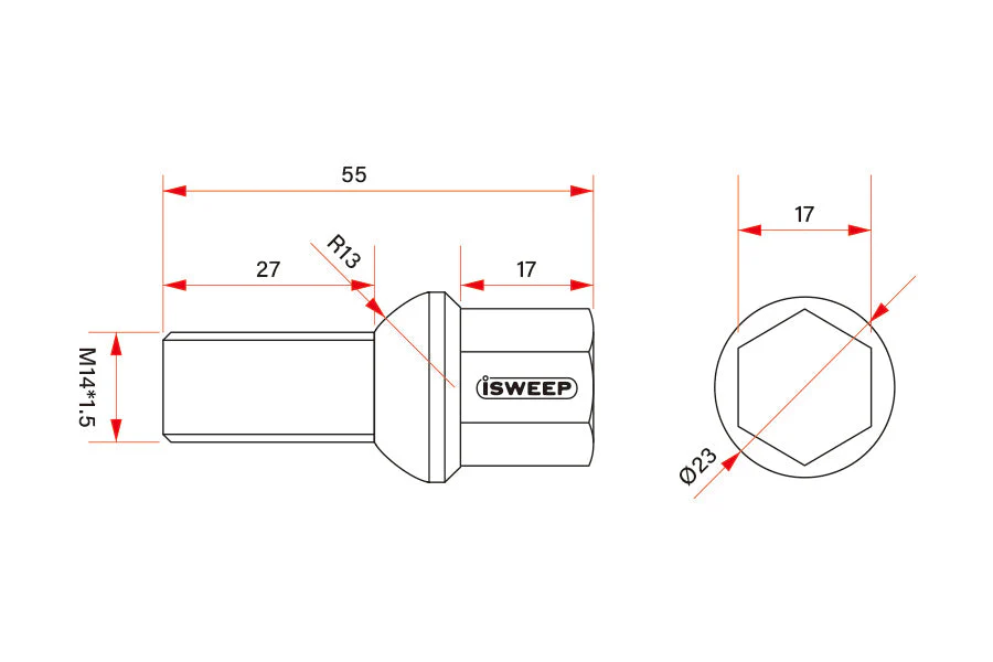 iSWEEP Titanium Wheel Lug Bolts - Image 4