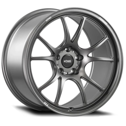 Konig Forged F3S 18X8.5 5X112 ET42 Satin Charcoal Knurled Bead