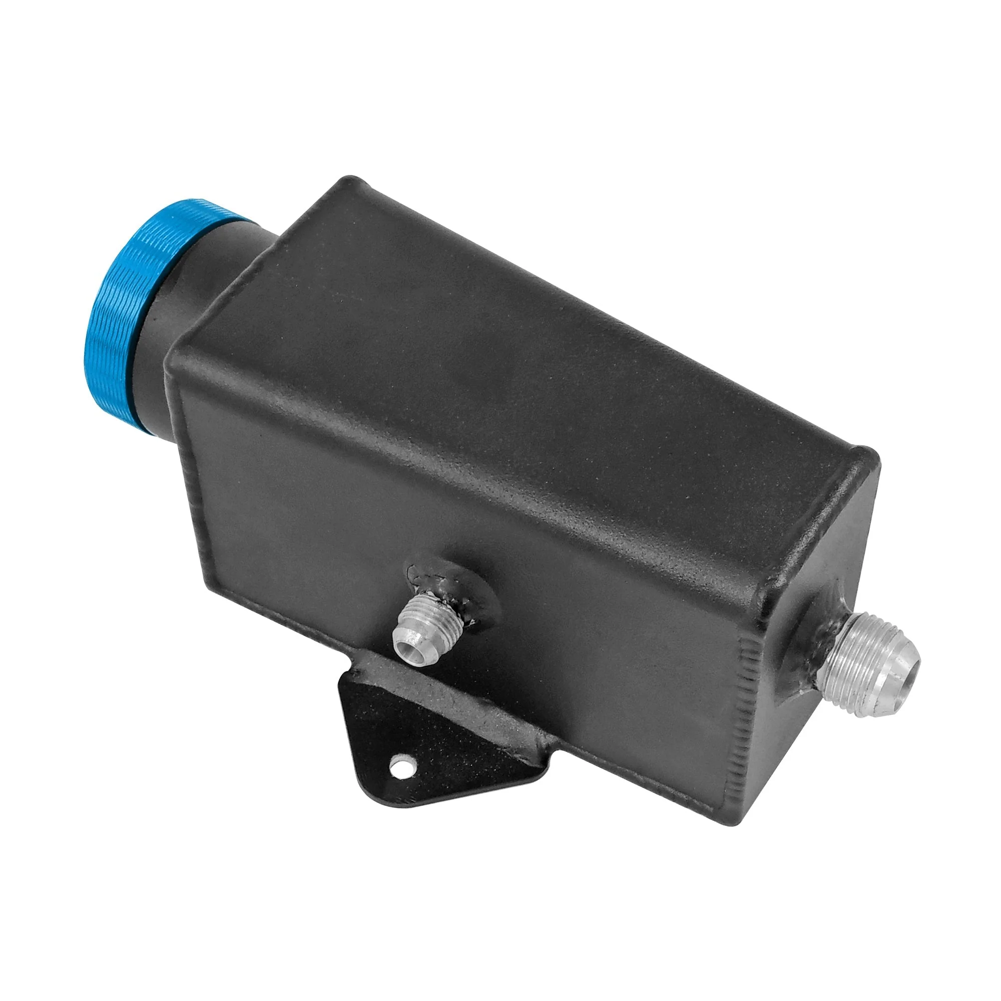 SPA TURBO Lightweight Late Model Radiator - Double Pass - 26.8" x 19.6" + Power Steering Tank Firewall Mount (Right Inlet) - Blue Cap - Image 2