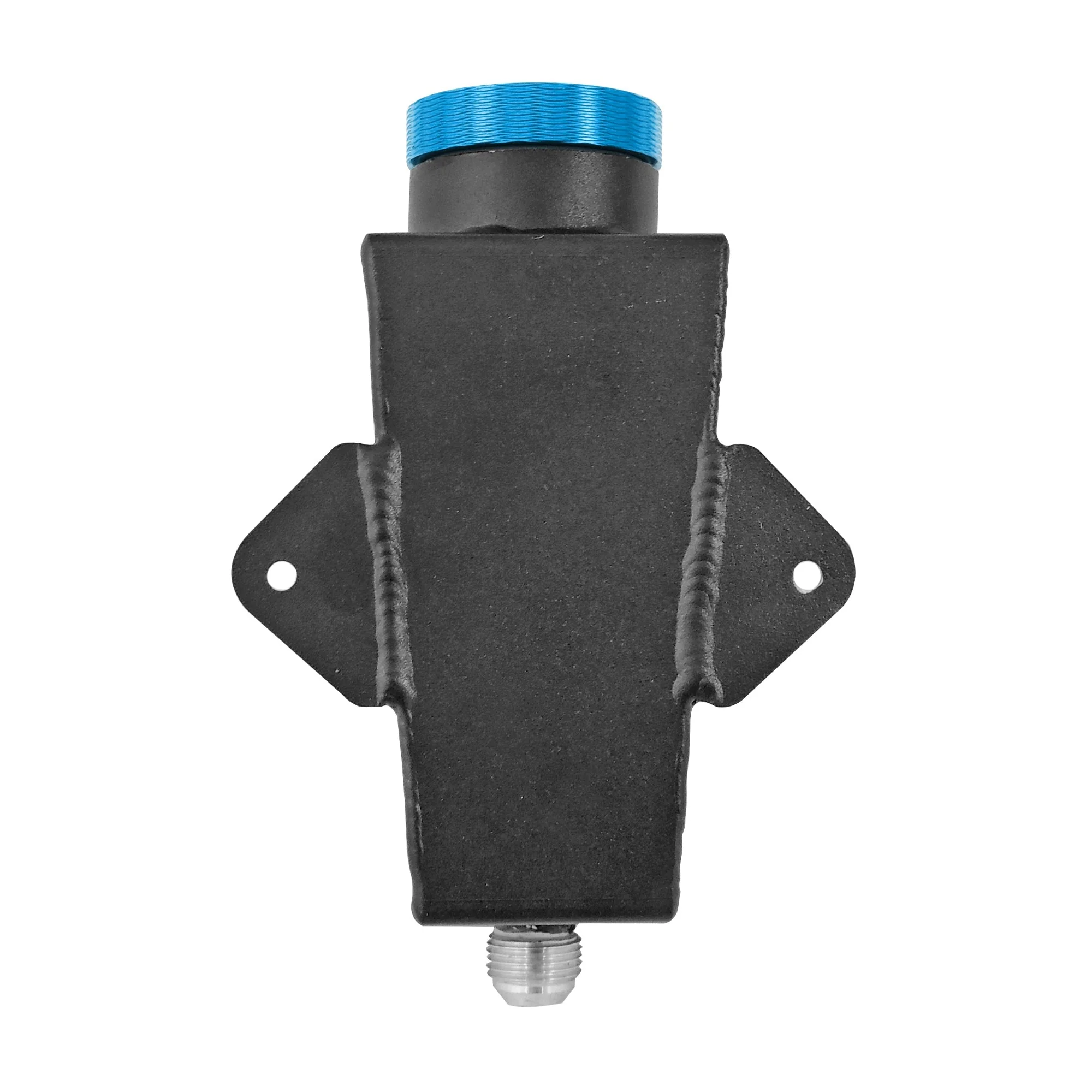SPA TURBO Lightweight Late Model Radiator - Double Pass - 26.8" x 19.6" + Power Steering Tank Firewall Mount (Right Inlet) - Blue Cap - Image 3