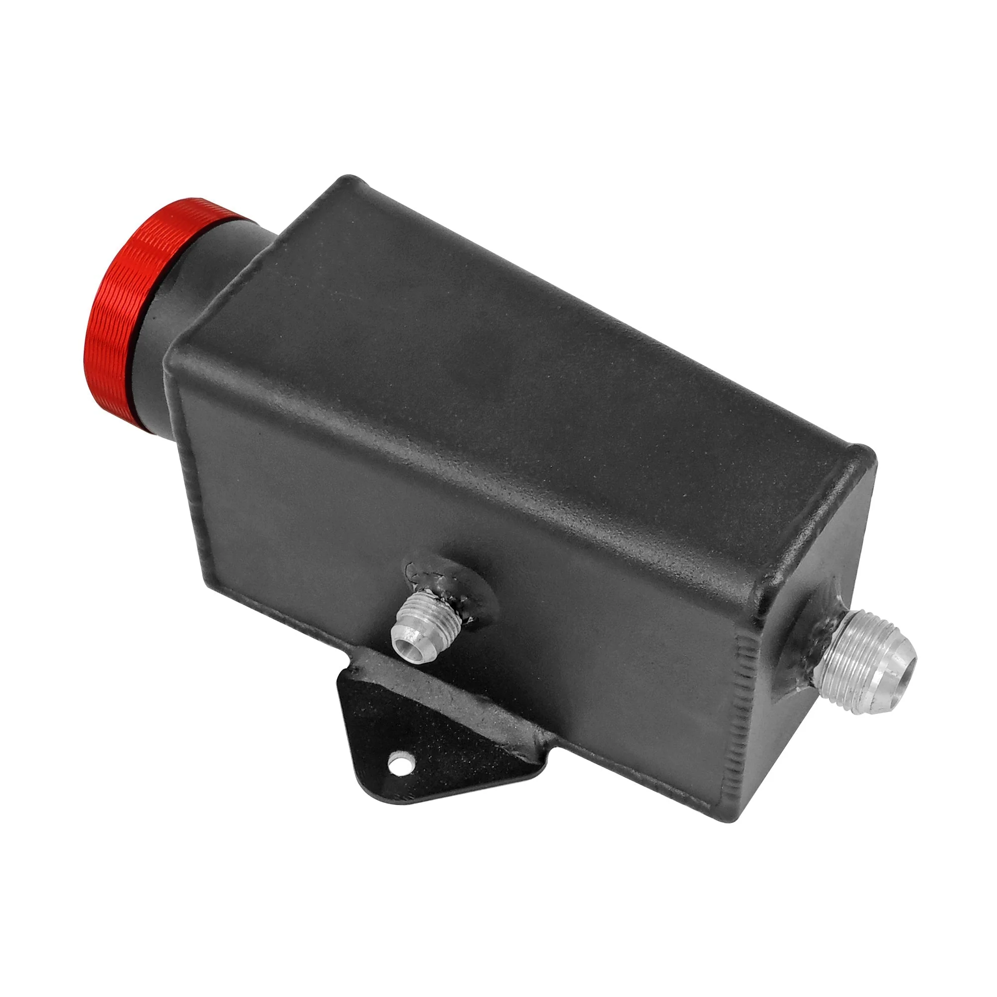 SPA TURBO Lightweight Late Model Radiator - Double Pass - 26.8" x 19.6" + Power Steering Tank Firewall Mount (Right Inlet) - Red Cap - Image 3