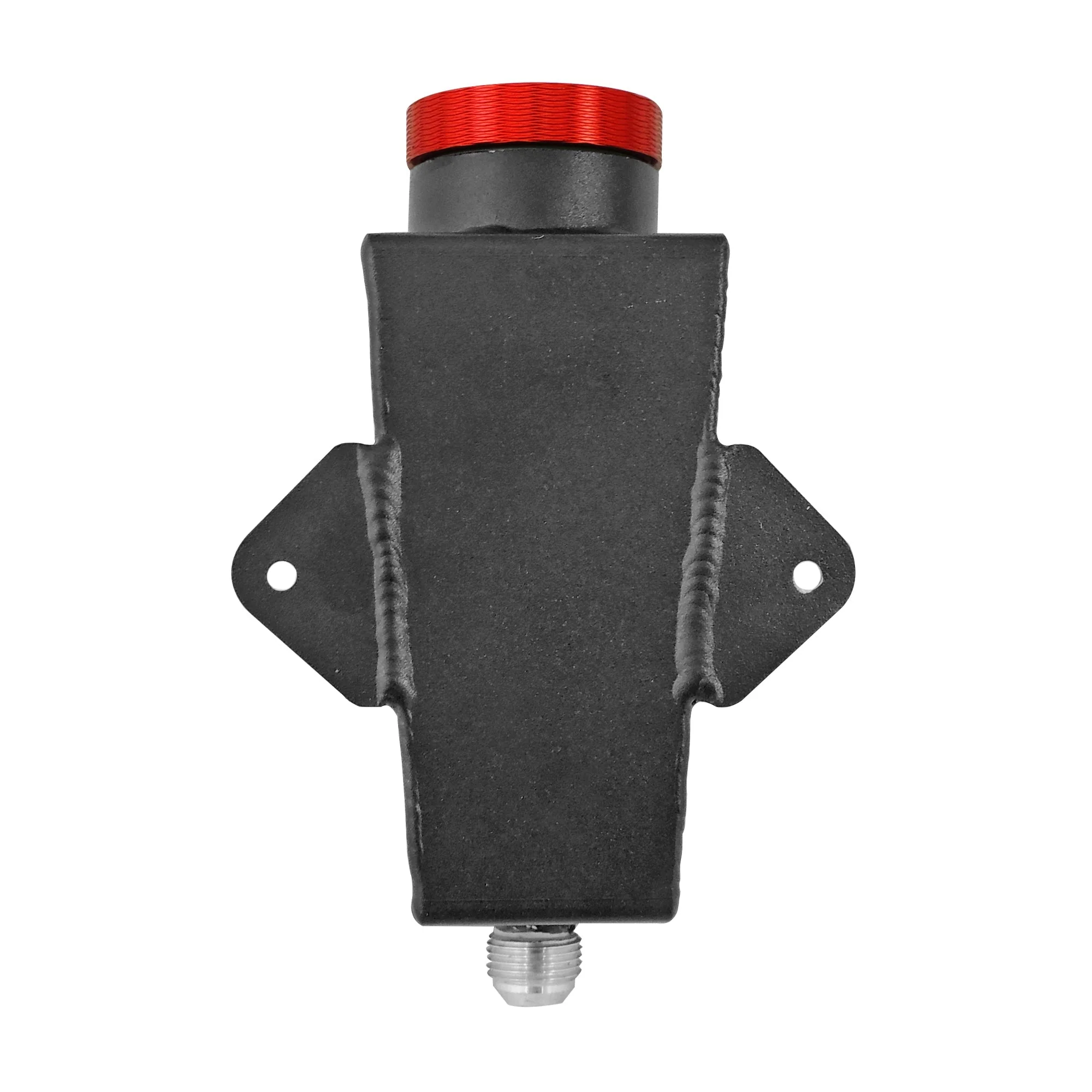 SPA TURBO Lightweight Late Model Radiator - Double Pass - 26.8" x 19.6" + Power Steering Tank Firewall Mount (Right Inlet) - Red Cap - Image 4