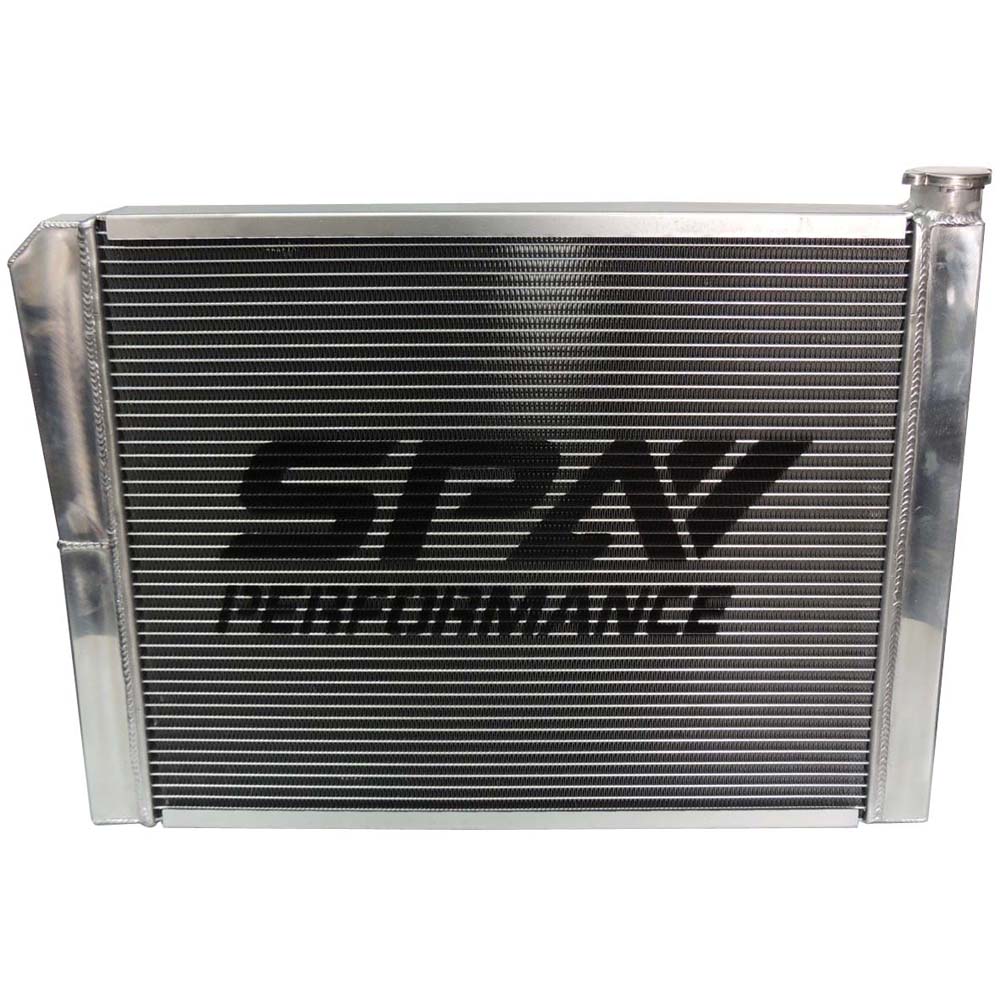 SPA TURBO Lightweight Late Model Radiator - Double Pass - 26.8" x 19.6" + Power Steering Tank Firewall Mount (Right Inlet) - Red Cap - Image 8