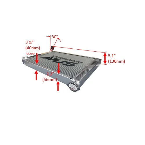SPA TURBO Lightweight Late Model Radiator - Double Pass - 26.8" x 19.6" + Remote Fill Tank - Black Cap - Image 19