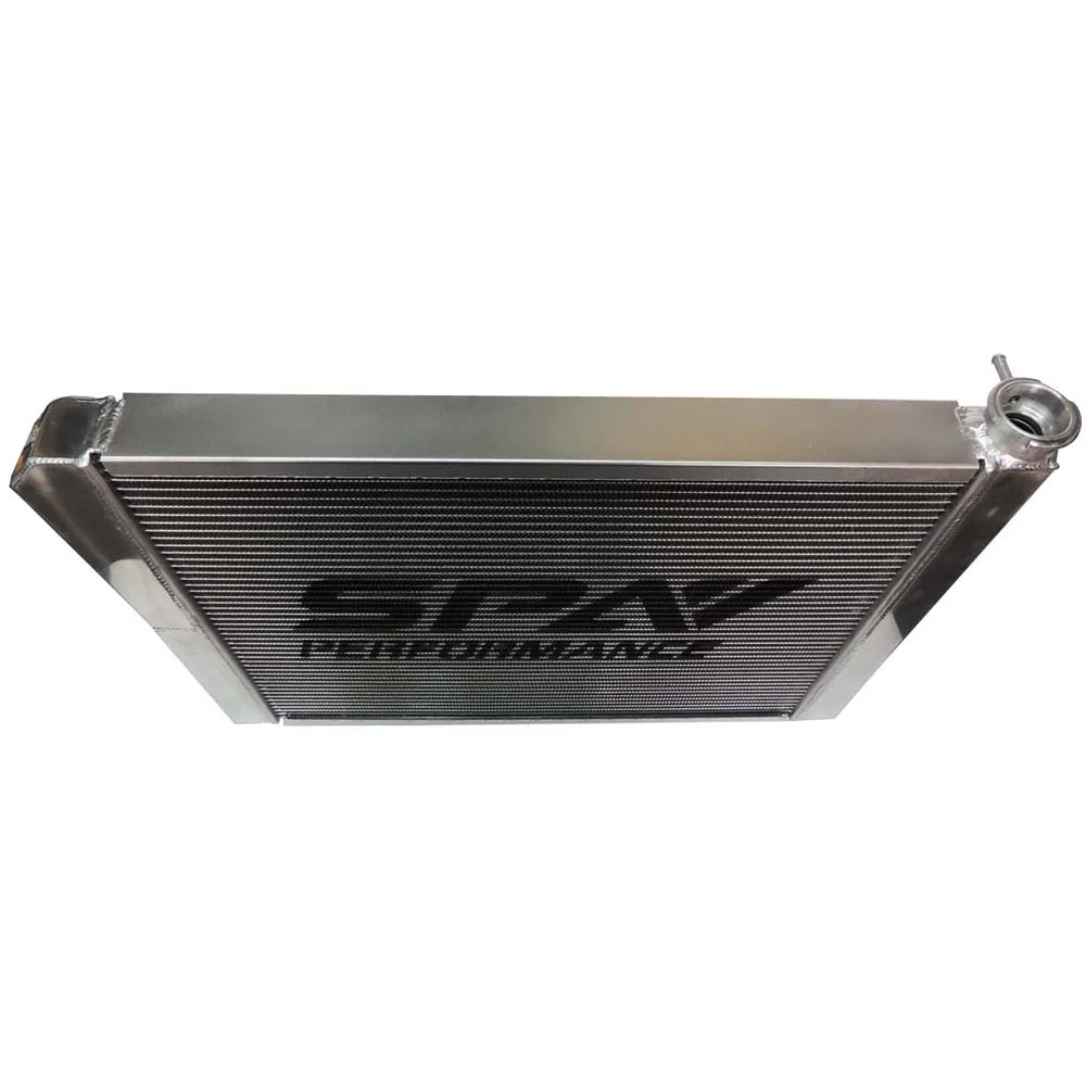 SPA TURBO Lightweight Late Model Radiator - Double Pass - 26.8" x 19.6" + Remote Fill Tank - Black Cap - Image 9