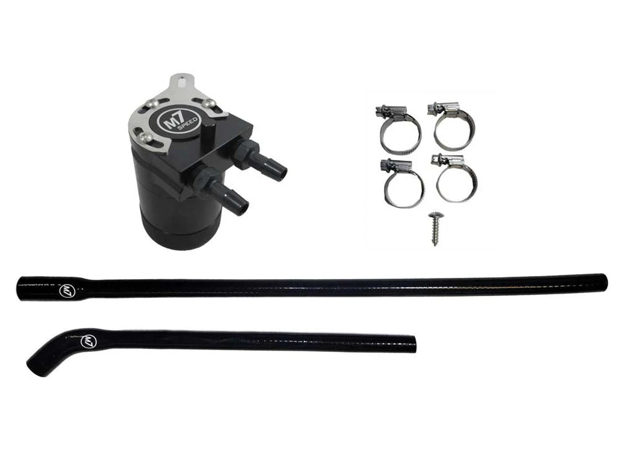 M7 Speed R55-R59 Mini Cooper Oil Catch Can Kit N18B Engine | Black Hoses