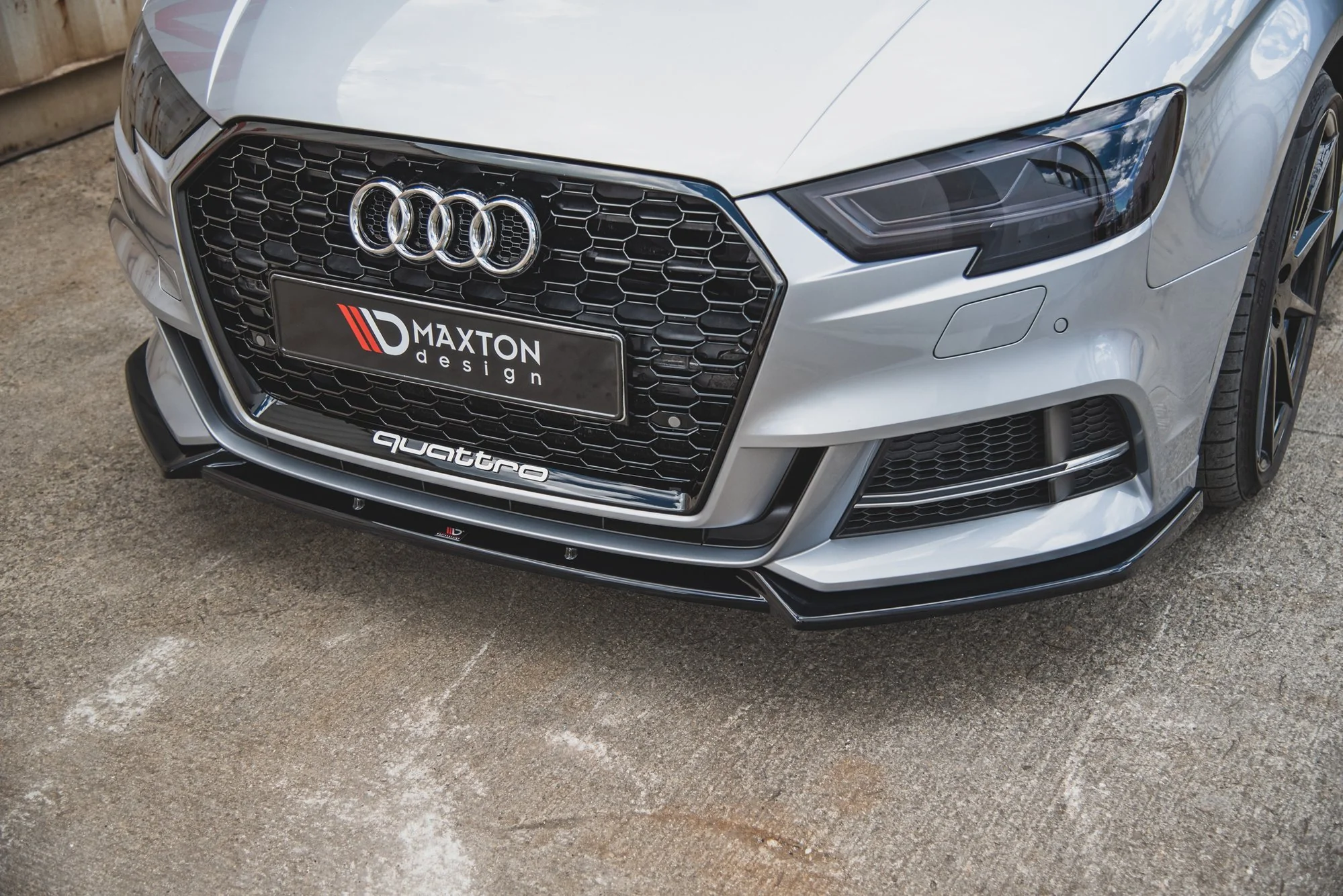 Maxton Design 8V Facelift S3/A3 S-line Front Bumper Splitter/Spoiler - V3 - Image 3