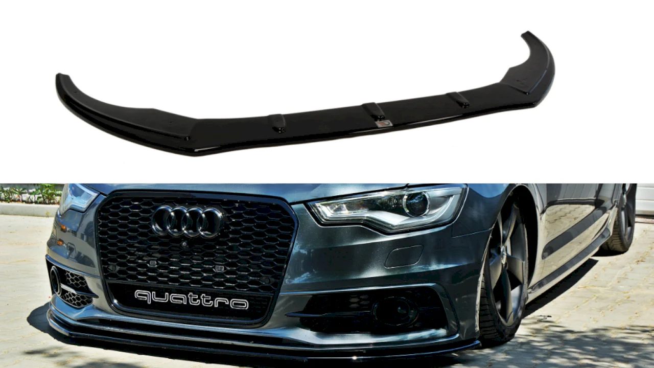 Maxton Design Audi C7 S6 / A6 Pre-Facelift (S-LINE) Front Bumper Splitter / Spoiler V1