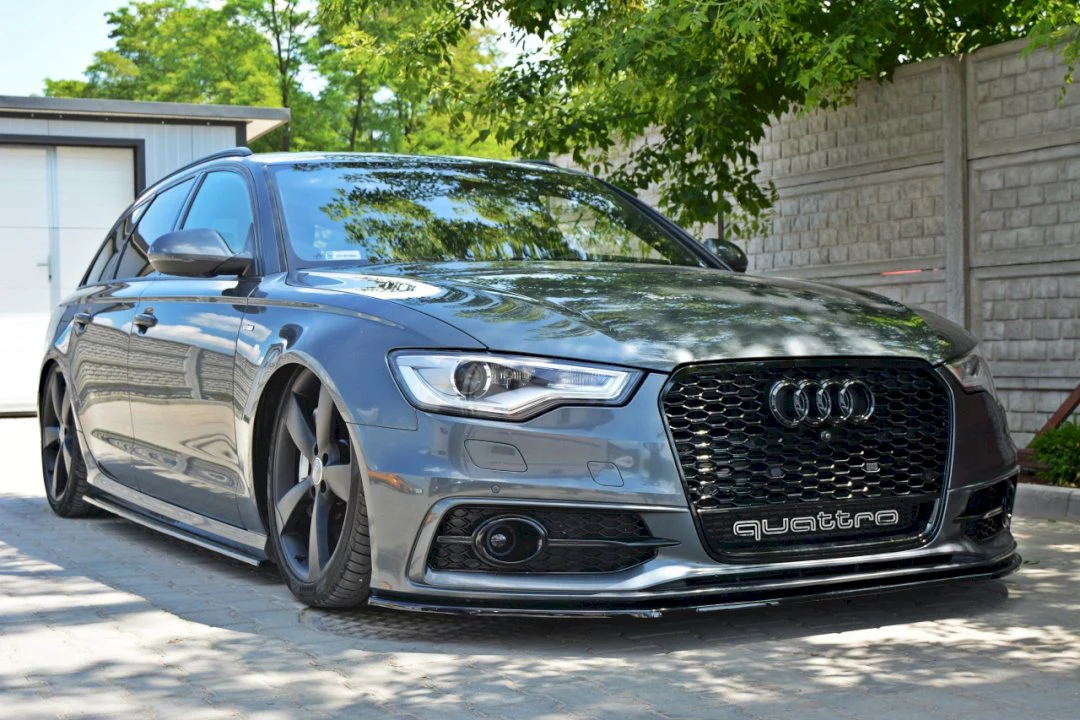 Maxton Design Audi C7 S6 / A6 Pre-Facelift (S-LINE) Front Bumper Splitter / Spoiler V1 - Image 2