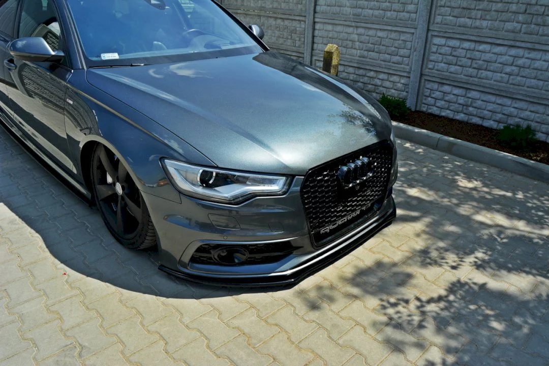 Maxton Design Audi C7 S6 / A6 Pre-Facelift (S-LINE) Front Bumper Splitter / Spoiler V1 - Image 4