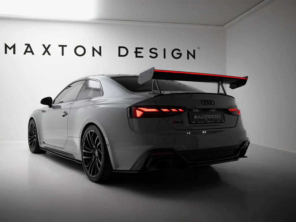 Maxton Design Carbon Spoiler w/ Upper Swan Mounting + LED - Audi B9 A5 / S5 / RS5 Coupe - Image 2