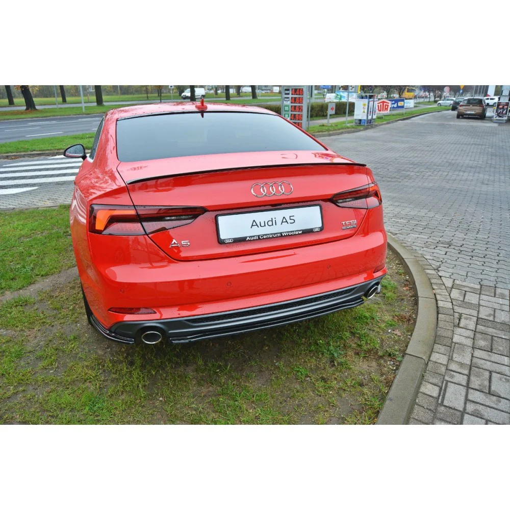 Maxton Design Central Rear Splitter AUDI A5 F5 S-LINE (WITHOUT A VERTICAL BAR) (2017 - UP) - Image 2