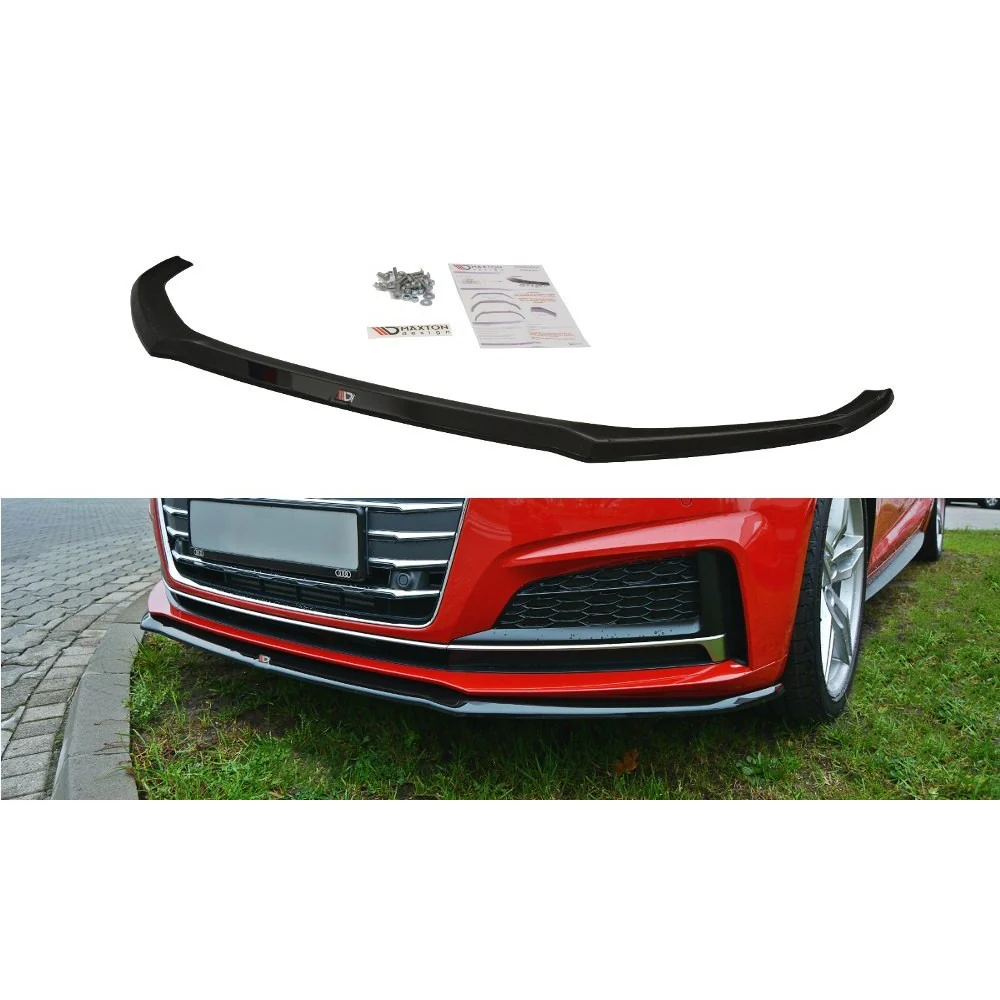 Maxton Design Front Splitter V.2 AUDI A4 B9 S-LINE (2017 - UP) Textured
