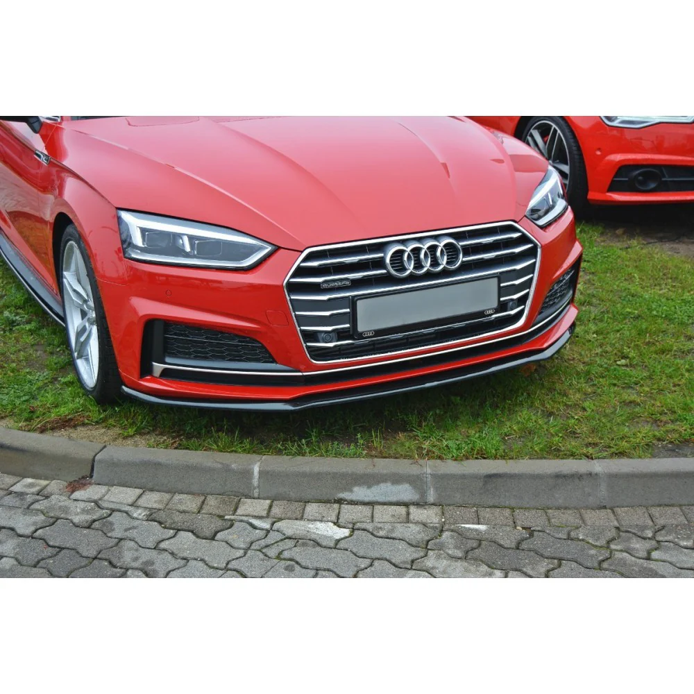 Maxton Design Front Splitter V.2 AUDI A4 B9 S-LINE (2017 - UP) Textured - Image 4