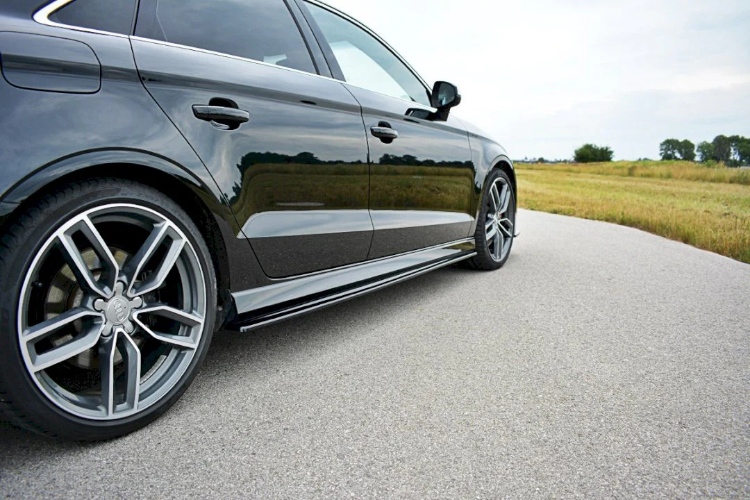 Maxton Design SIDE SKIRTS SPLITTERS AUDI S3 / A3 S-LINE 8V / 8V FL SEDAN