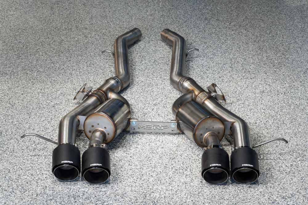MBRP 2021+ BMW M3/M4 3in Axle Back Dual Rear Exit w/ T304 SS Carbon Fiber Tips - Image 2
