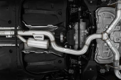MBRP Volkswagen Golf R MK8 3" Cat-Back Quad Split Rear w/ Carbon Fiber Tips Valve Delete Exhaust - Image 2