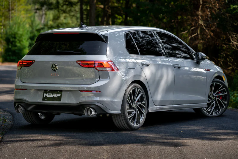 MBRP 2022 VW Golf GTI MK8 T304 SS 3in Cat-Back Exhaust 2.5in Dual Split Rear w/ Carbon Fiber Tips - Image 4