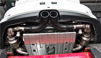 MBRP 3" Center Muffler Bypass w/ 4" Tips (Black Coated) - Porsche 911 (991) - Image 4