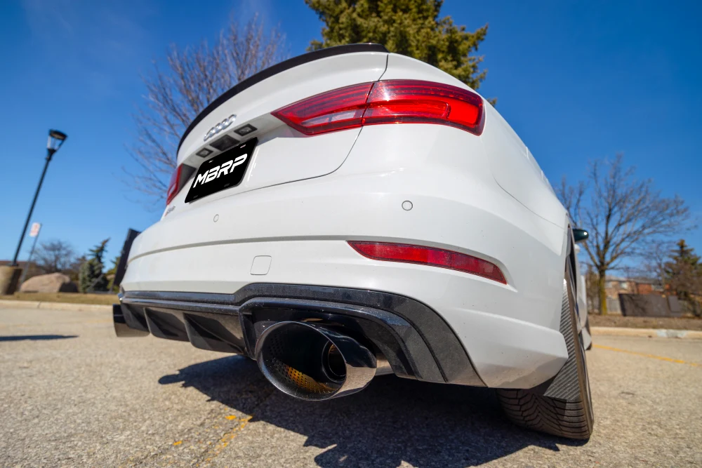 MBRP 8V RS3 Catback Exhaust System w/ Oval Black Chrome Tips - Image 2
