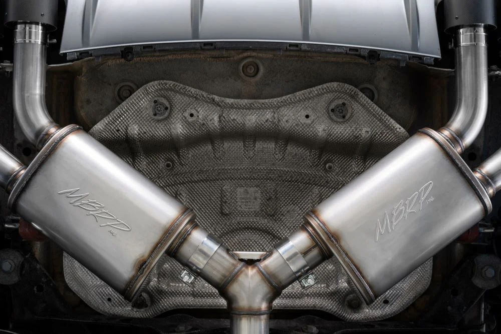 MBRP Armor Pro Series 3" Cat Back Exhausts, Quad Split Rear Exit - Audi 8V S3 - Image 3