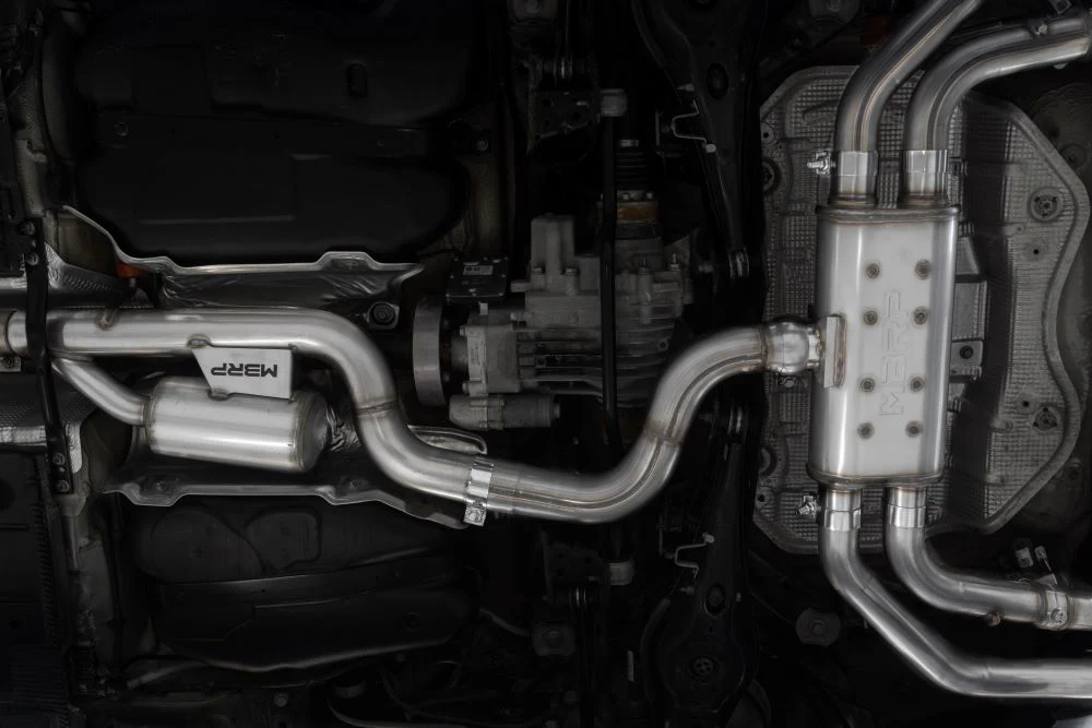 MBRP Armor Pro Series 3" Cat Back Exhaust, Quad Split Rear Exit w/ Carbon Fiber Tips (Active Exhaust) - Audi 8V S3 - Image 3
