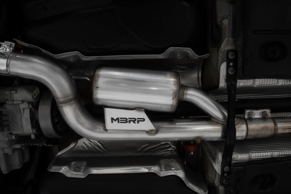 MBRP Armor Pro Series 3" Cat Back Exhaust, Quad Split Rear Exit w/ Carbon Fiber Tips (Active Exhaust) - Audi 8V S3 - Image 6