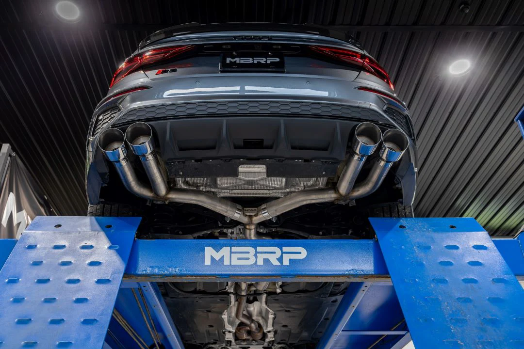 MBRP Armor Pro Series 3" Cat Back Exhaust, Quad Split Rear Exit w/ Carbon Fiber Tips (Valve Delete) - Audi 8Y S3 - Image 3