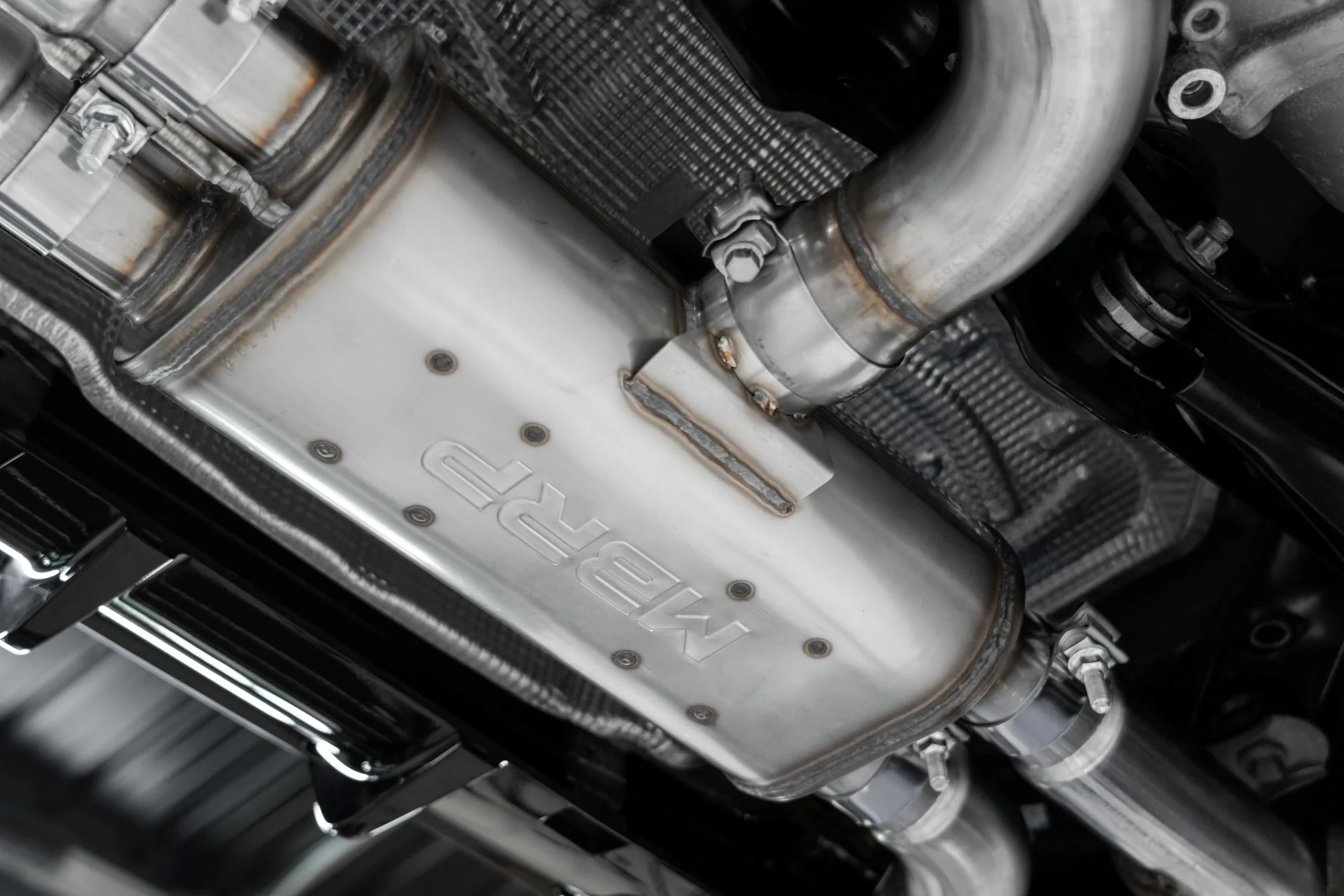 MBRP Volkswagen Golf R MK8 3" Cat-Back Quad Rear Exit w/ Carbon Fiber Tips (Active Exhaust) - Image 5
