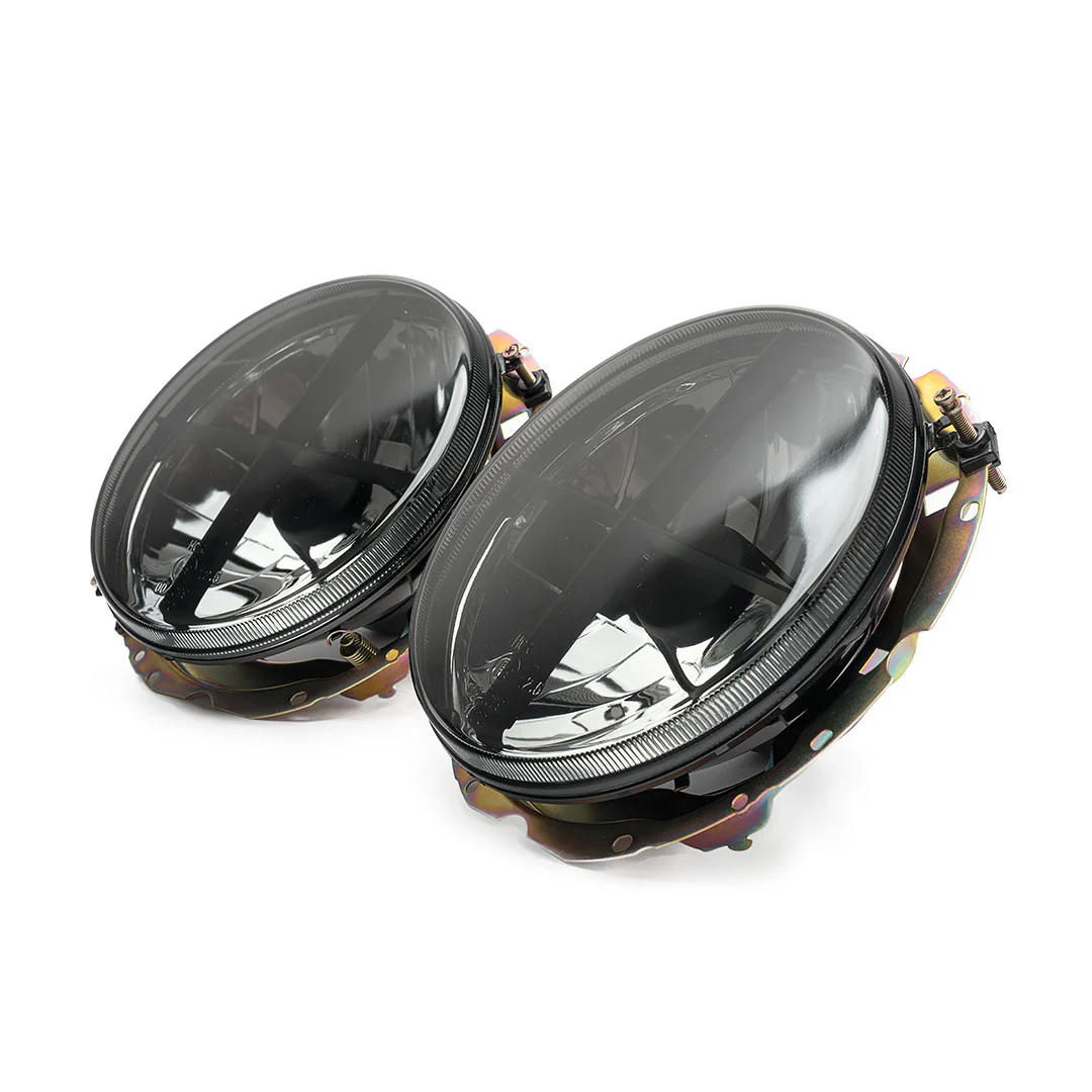 MK1 7" Crystal Smoke Crosshair Headlights (Pair) - Image 5