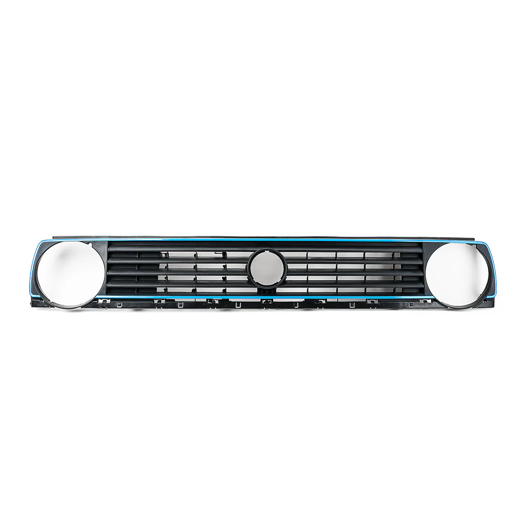 MK2 5-Slat Single Round Badged Grille - Blue Stripe