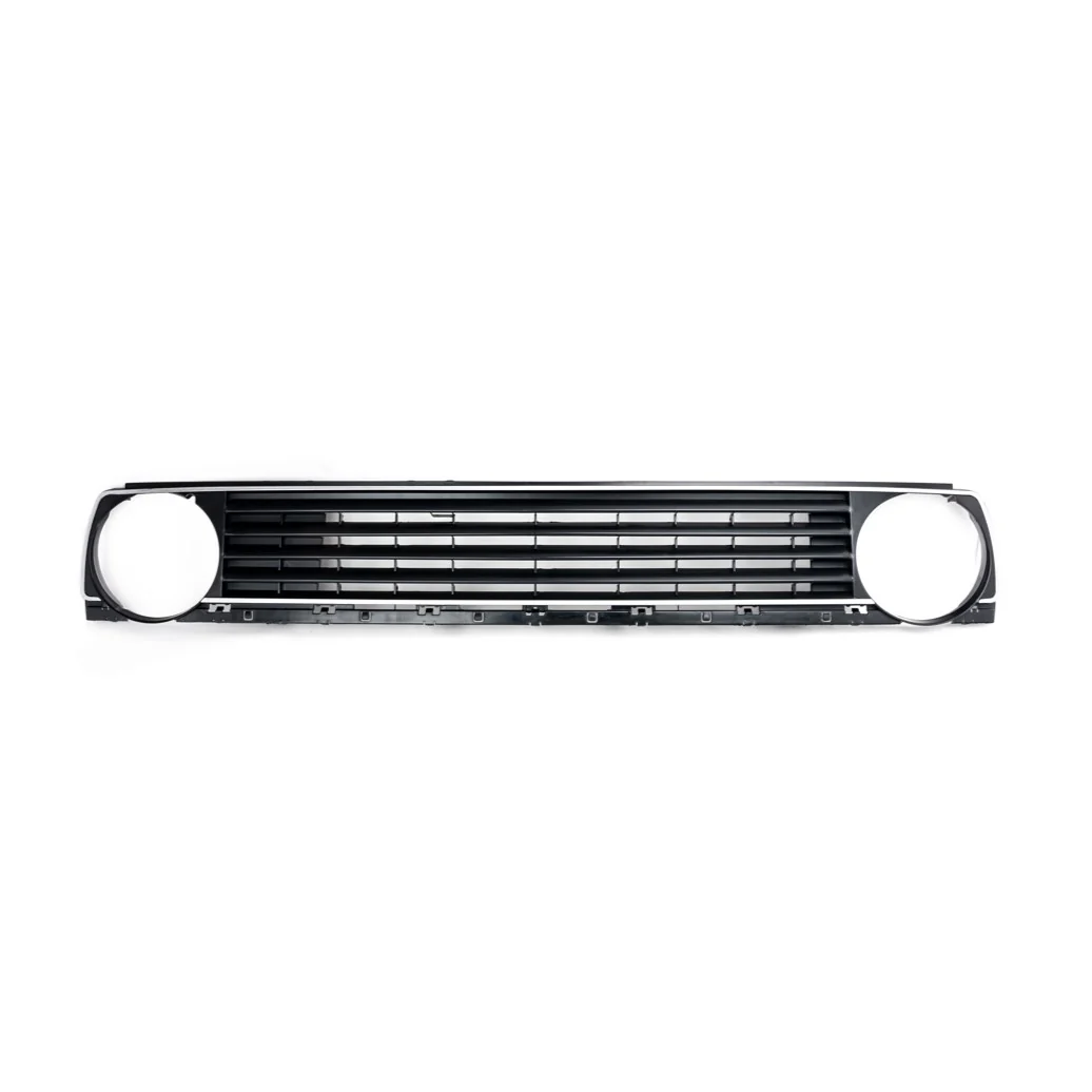 MK2 5-Slat Single-Round Badgeless Grille - Silver Stripe