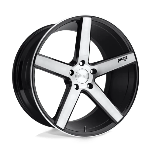 Niche M124 MILAN 20X8.5 5X4.5 ET35 GLOSS BLACK BRUSHED